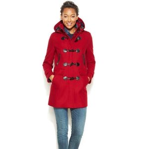 Red toggle coat womens Clearance